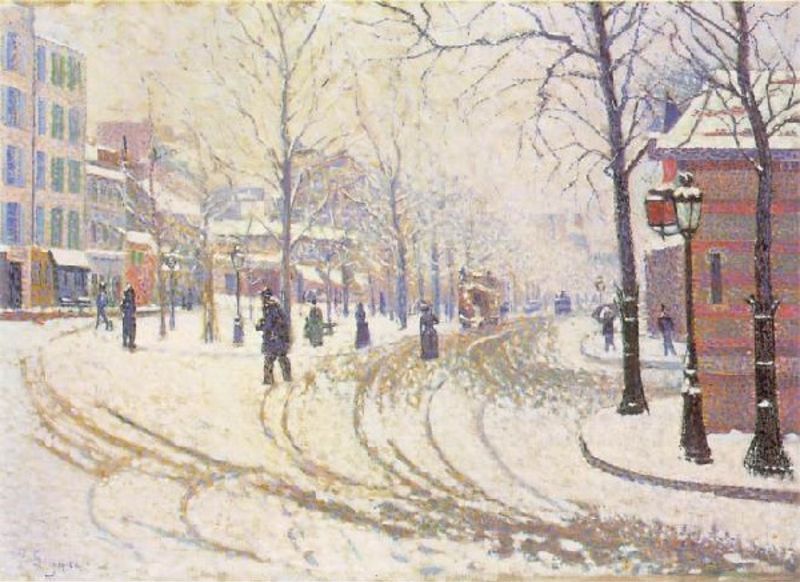 Paul Signac Le Boulevard De Clichy La Neige